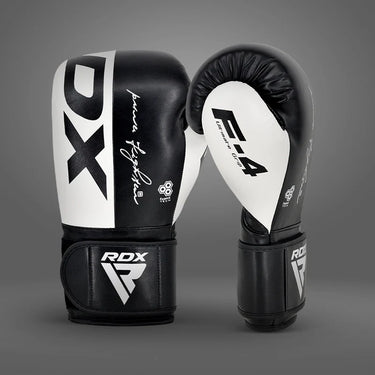 RDX F4 Boxing Sparring Gloves Hook & Loop#color_black