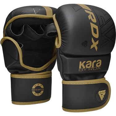 RDX F6 KARA MMA Sparring Gloves 7oz#color_golden