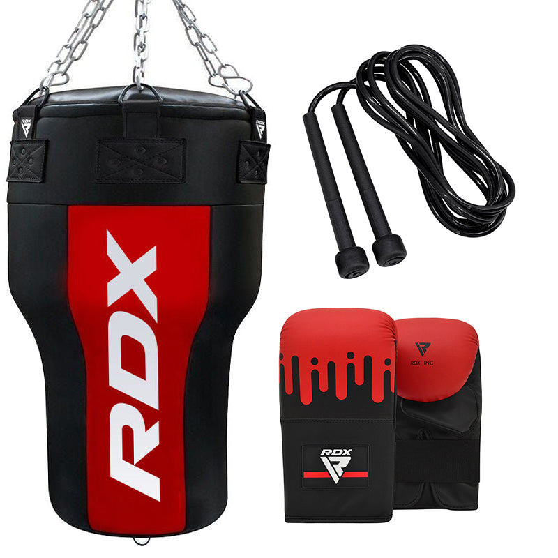 RDX AR 3-in-1 Angle Punch Bag (Unfilled) with Gloves Set – RDX
