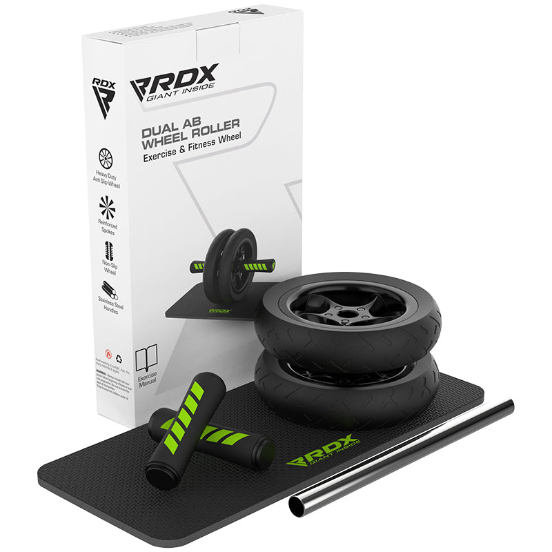 RDX W1 2-in-1 Ab Wheel Roller & Knee Pad Mat