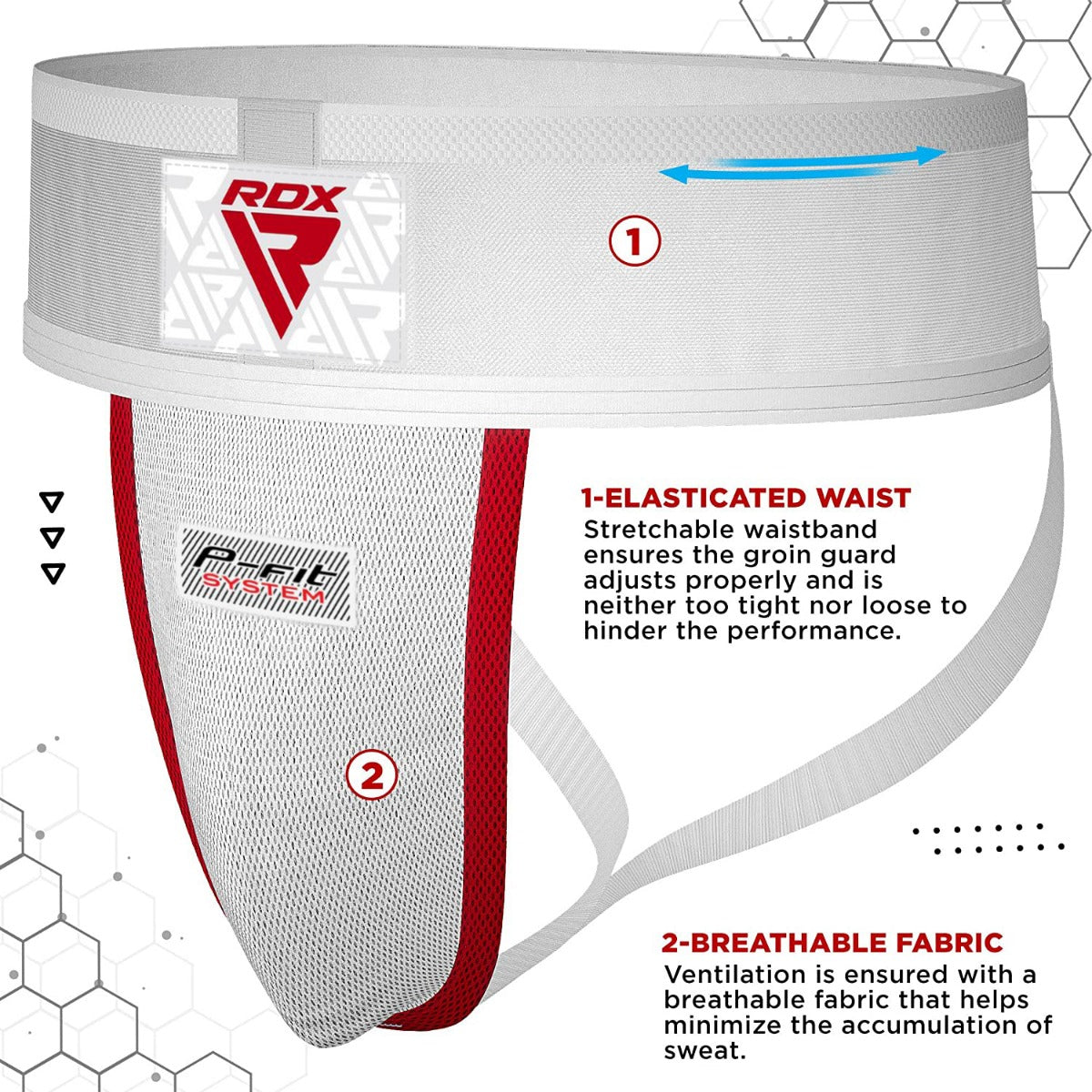 RDX H1 Groin Guard with Gel Cup#color_redwhite