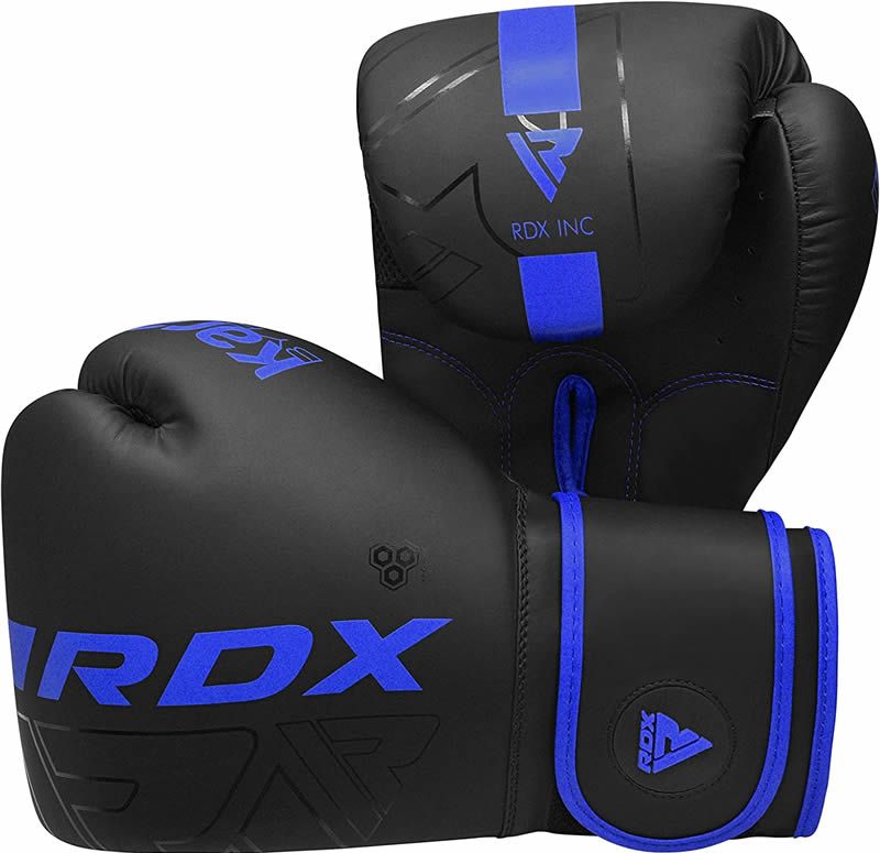 RDX F6 KARA Boxing Gloves & Focus Pads blue_#color_blue