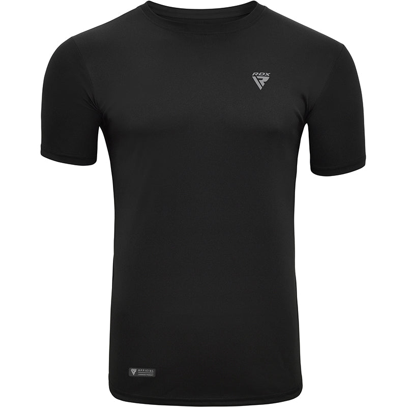 RDX T2 Black Short Sleeves Sweat-Wicking Gym T-Shirt