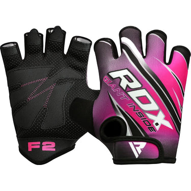 RDX F2 Gym Workout Gloves for Women Lycra Small Pink/White/Black