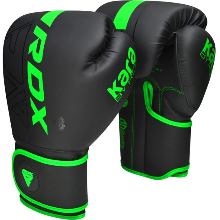 RDX F6 Kara Boxing Training Gloves Black#color_green