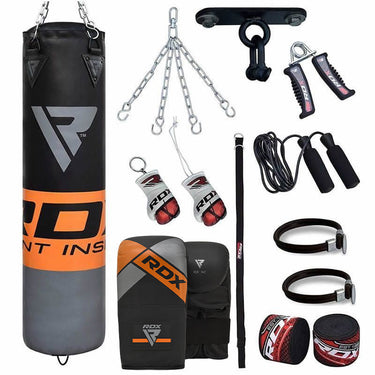 RDX black orange grey punching bag