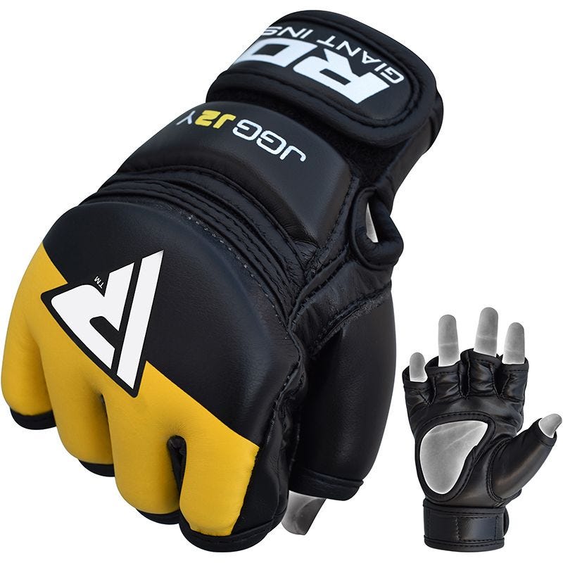 RDX J2 Kids MMA Grappling Gloves#color_yellow