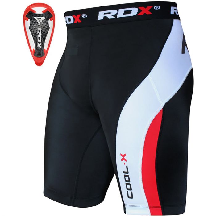 RDX MB Compression Shorts with Groin Cup#color_red