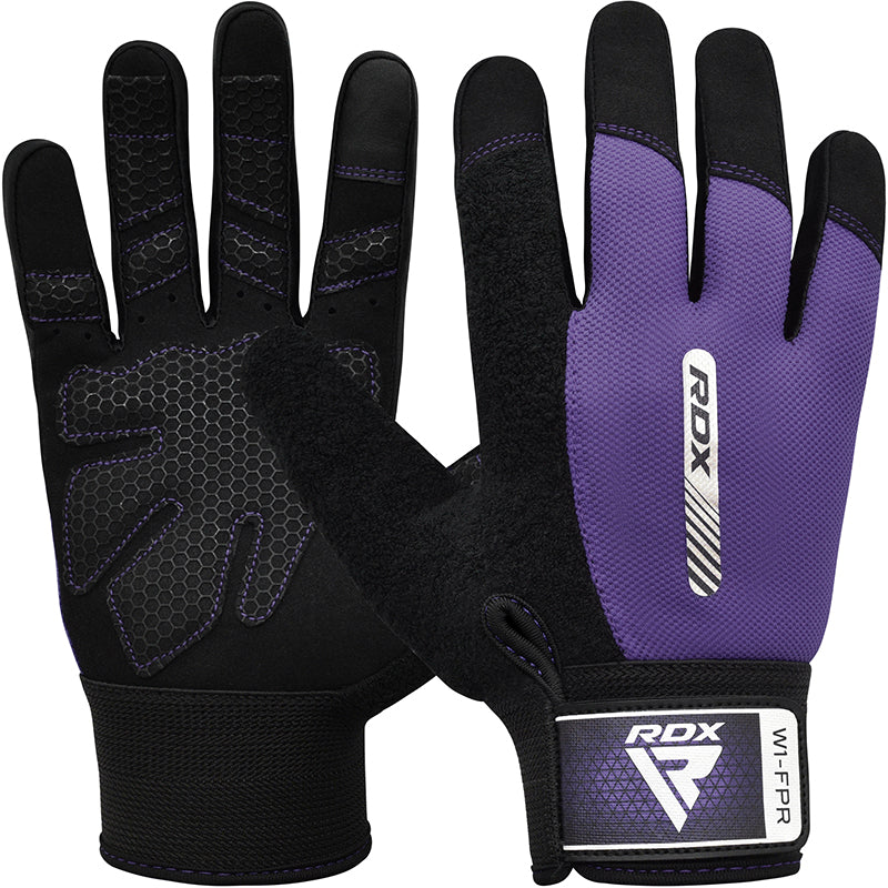 RDX W1 Full Finger Gym Gloves#color_purple
