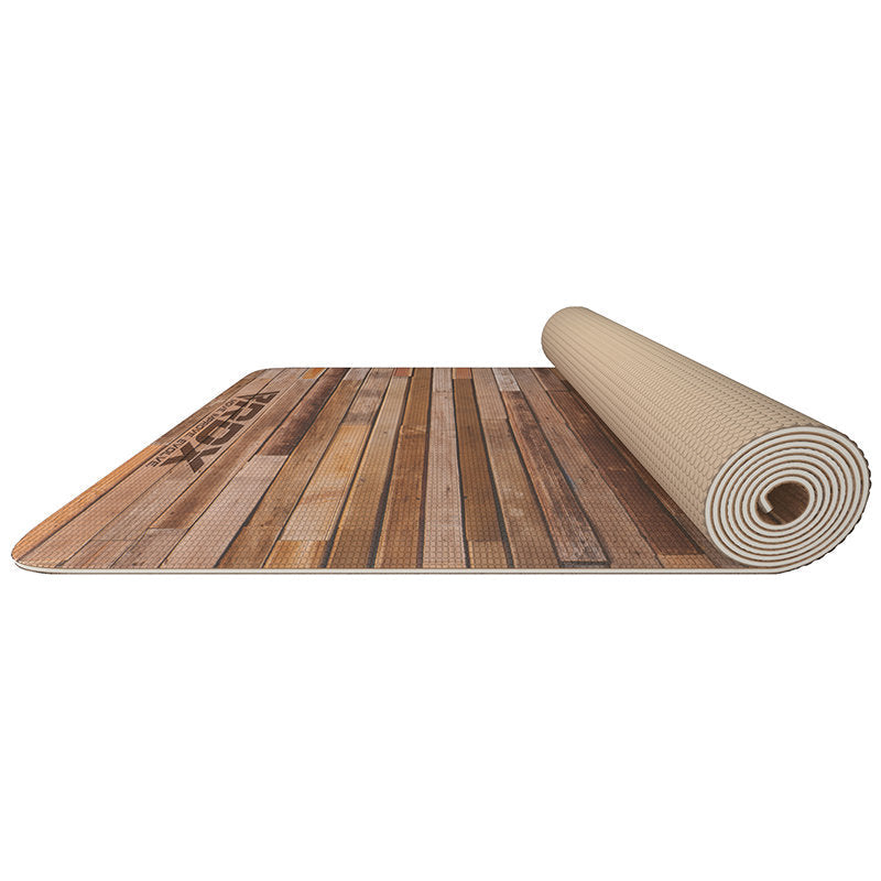 RDX D4 Iris 6mm PVC Yoga Mat Rustic Wood – RDX Sports