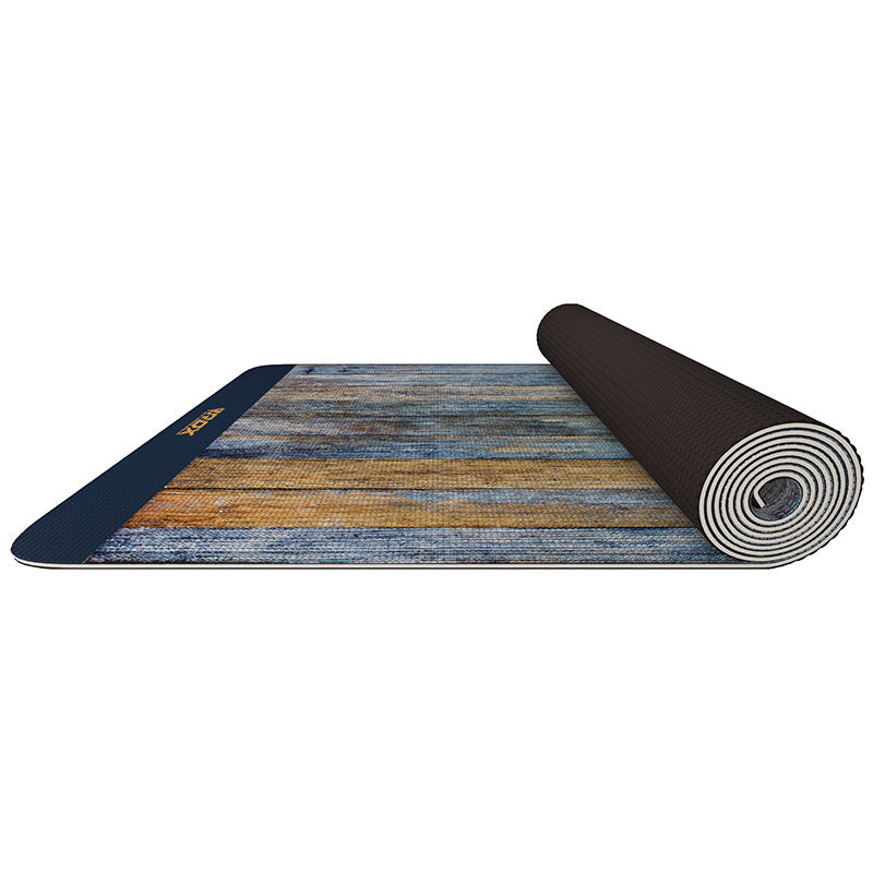 RDX D5 4-in-1 Iris 6mm PVC Yoga Mat Timber Blend Set