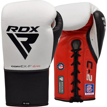 RDX C2 10oz White Leather Fight Boxing Gloves