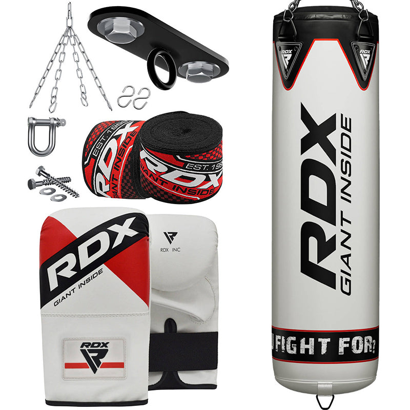 RDX F1 8PC Punch Bag with Bag Mitts Home Gym Set