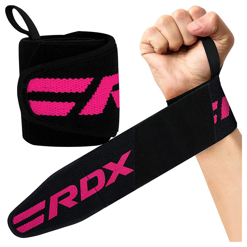 RDX W2 Women's Weightlifting Wrist Straps, Pink –