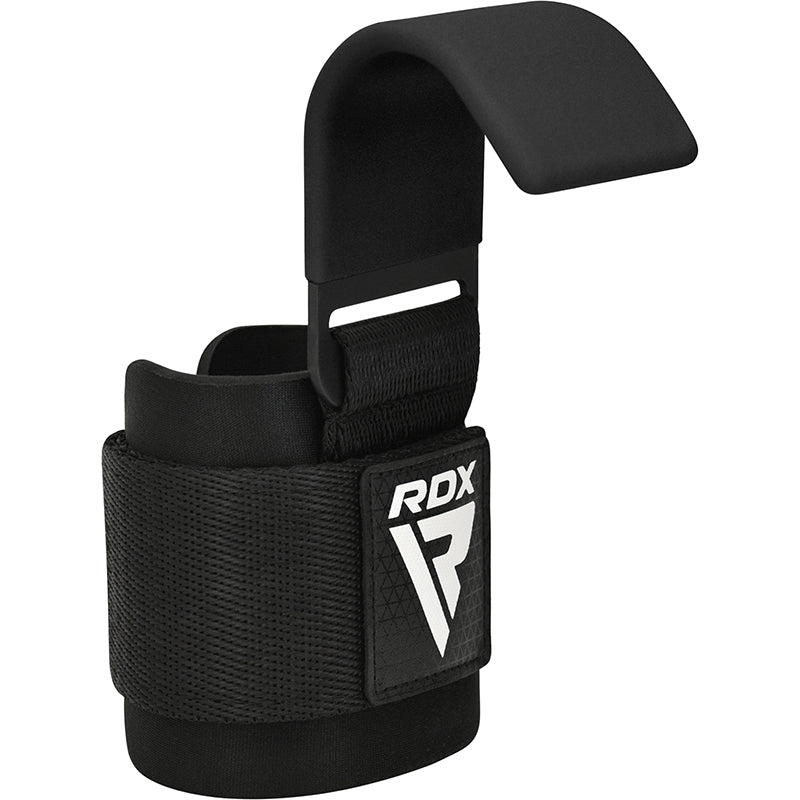 black hook weight RDX W5 Hook Straps | for Weight Lifting | Black | WAN-W5B+