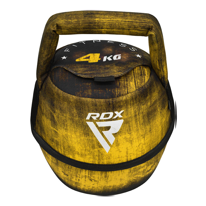 RDX F1 Yellow / Black Sand Filled Kettlebell 4-10KG