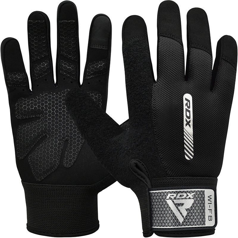 RDX W1 Full Finger Gym Gloves#color_black