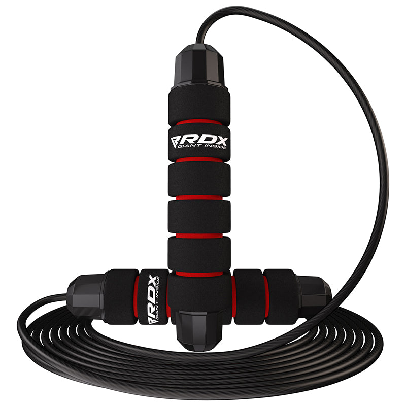 RDX W1 Weighted Jump Rope With Foam Handels#color_red