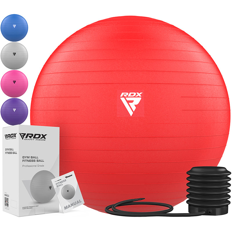 Anti Burst Core Fitness Exercise Ball - Professional Grade Slip Resistant  Yoga Ball for Stability Balance - Multiple Sizes, 55-75cm