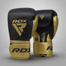 RDX L2 Mark Pro Sparring Boxing Gloves Hook and loop Black / Golden#color_golden