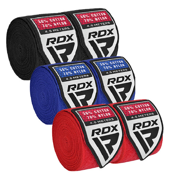 RDX RB Professional Boxing Hand Wraps Set #color_red-black-blue