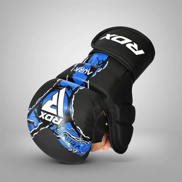 RDX Grappling Gloves Shooter Aura F-17#color_blueblack