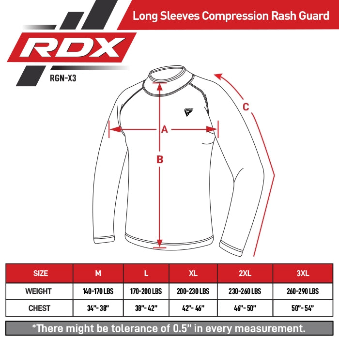 Rdx Rash Guard RDX X3 Ultimate Flex Compression Rash Guard – RDX Sports - USA