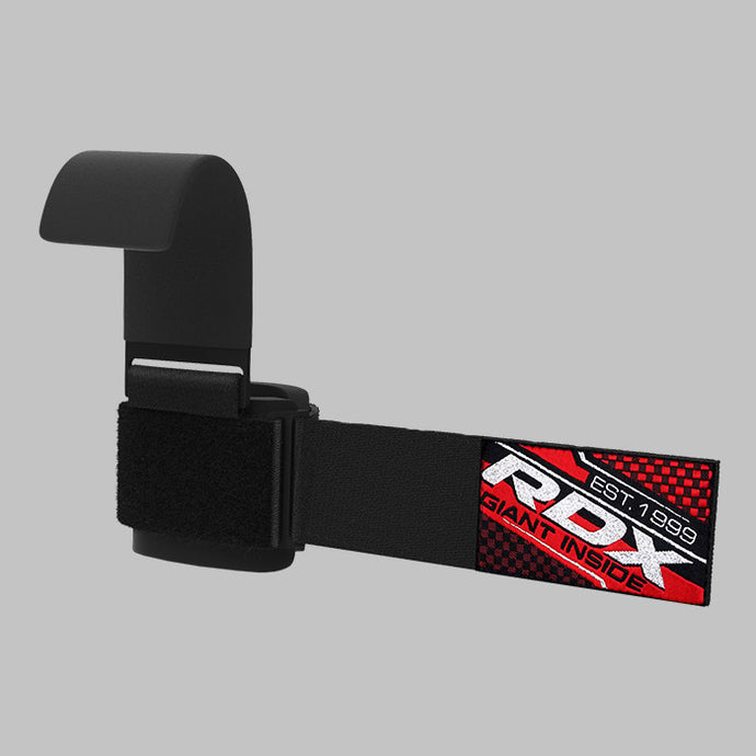 RDX Weight Lifting Hooks Straps Pair, Non-Slip Rubber coated grip, 8mm  Neoprene Padded Wrist Wrap Support Powerlifting Deadlift