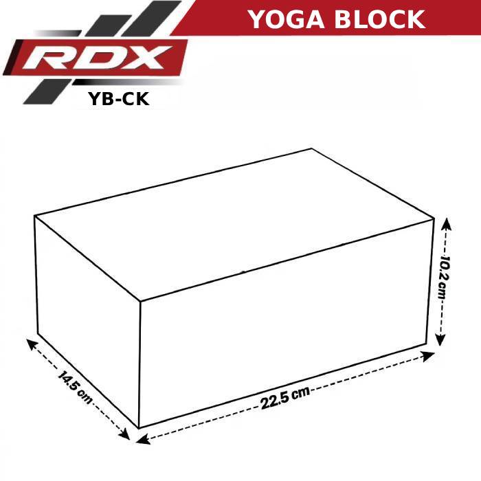 RDX D2 Cork Yoga Block Non-Slip Brick Size Chart