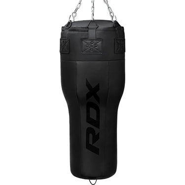 RDX 3-in-1 Angle Punch Bag Full Black with Gloves Set