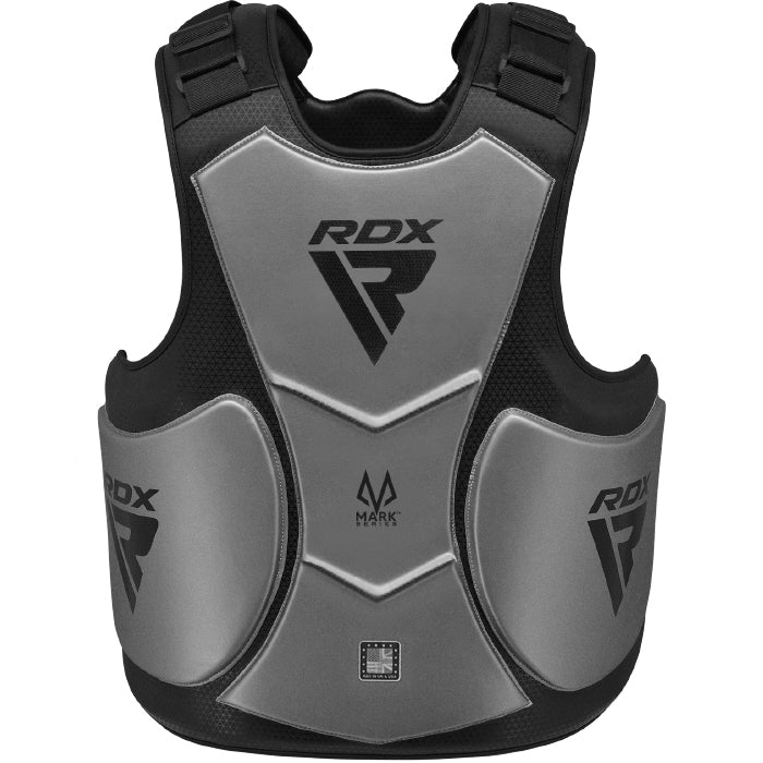 TMA Boxing Belly Pad Chest Guard – MMA Body Protector Rib Shield Armor – Adult S/M, Black