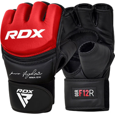 RDX GGR F-12 PLUS MMA Grappling Gloves#color_red