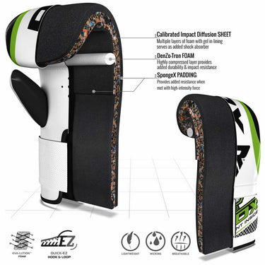 RDX GN Guanti Boxe Da Borsa Verde 