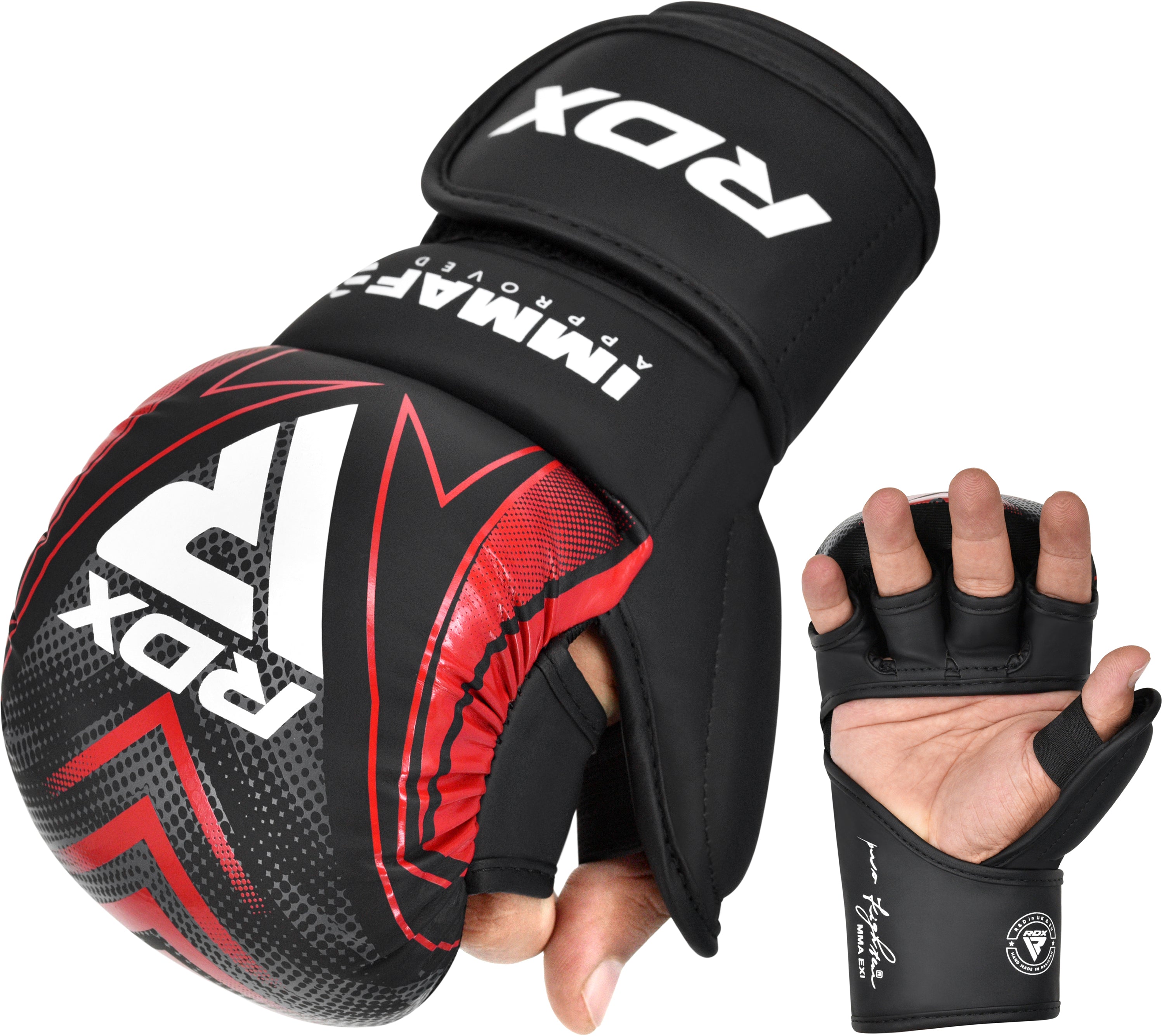 RDX MMA Boxing Gloves, Kara Series F6, black-gold, S | S | 2030080-1
