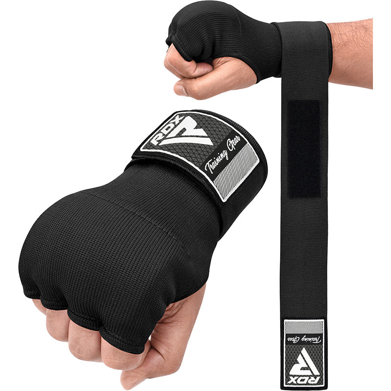 RDX IS Gel Padded Inner Gloves Hook & Loop Wrist Strap for Knuckle Protection OEKO-TEXÂ®Â Standard 100 certified#color_black