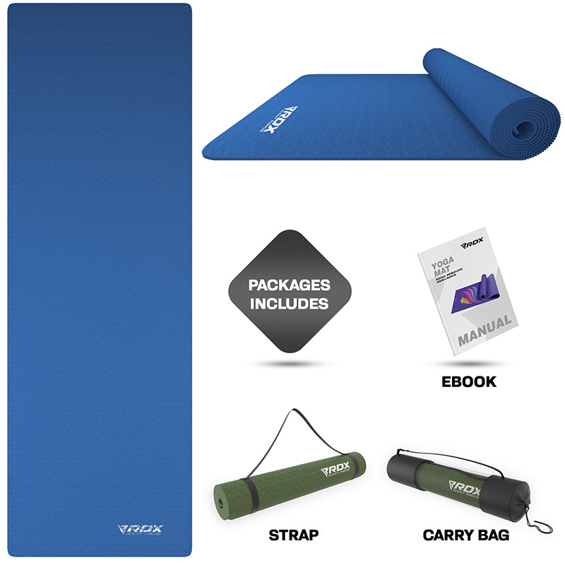 SG FREE 🚚] 183cm x 61cm Anti-Slip Premium Quality TPE Yoga Mat, Extra Thick  6/8mm TPE Workout Mat, Free Strap + Bag, Sports Equipment, Other Sports  Equipment and Supplies on Carousell