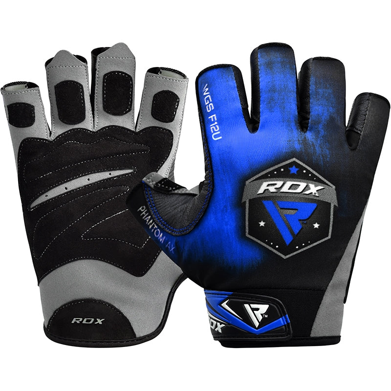 RDX F12 Weightlifting Gym Gloves#color_blue