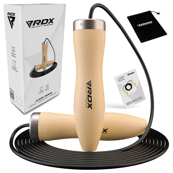 RDX BR 10.3ft Wooden Handles Skipping Rope RDX BR 10.3ft Wooden Handles Skipping Rope