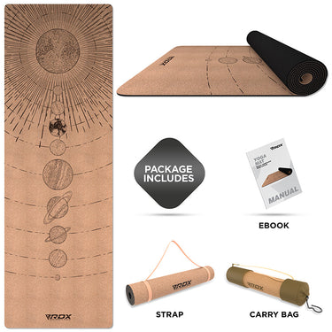 RDX D4 4-in-1 Tapis De Yoga En LiÃ¨ge 6 Mm