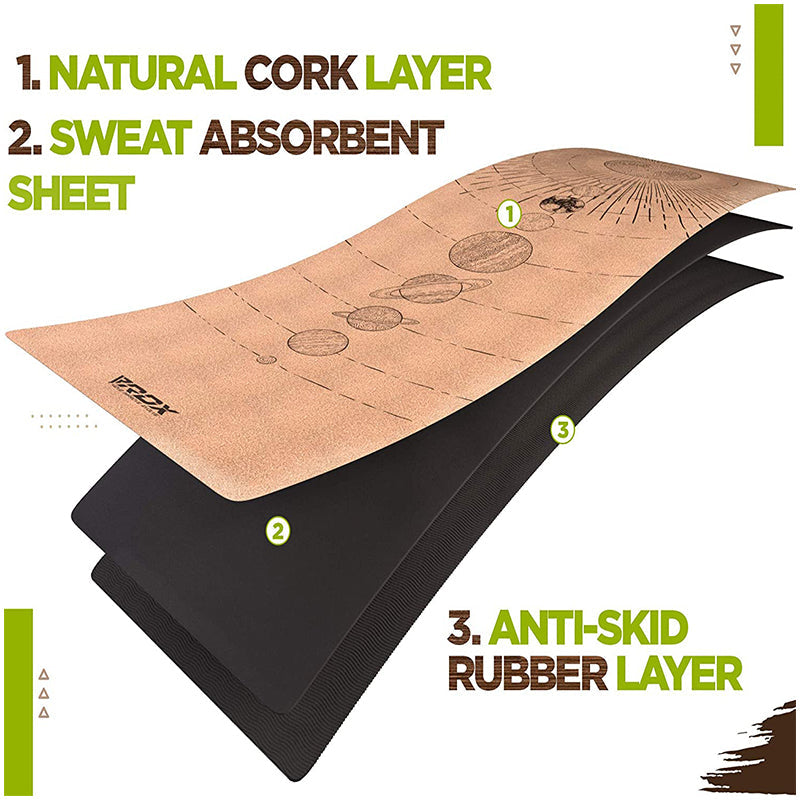 RDX D4 Iris 6mm PVC Yoga Mat Rustic Wood