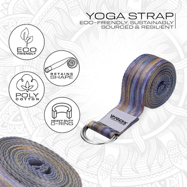 RDX F1 Sangle De Yoga AntidÃƒÂ©rapante En Coton Avec Boucle En D En Acier Inoxydable
