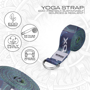 RDX F10 Sangle De Yoga AntidÃƒÂ©rapante En Coton Avec Boucle En D En Acier Inoxydable