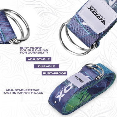 RDX F10 Sangle De Yoga AntidÃƒÂ©rapante En Coton Avec Boucle En D En Acier Inoxydable