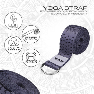 RDX F11 Sangle De Yoga AntidÃ©rapante En Coton Avec Boucle En D En Acier Inoxydable
