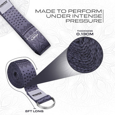 RDX F11 Sangle De Yoga AntidÃ©rapante En Coton Avec Boucle En D En Acier Inoxydable