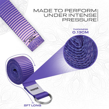RDX F12 Sangle De Yoga AntidÃ©rapante En Coton Avec Boucle En D En Acier Inoxydable