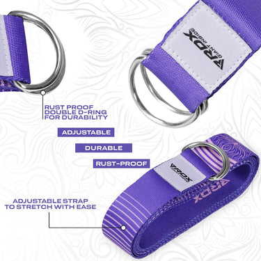 RDX F12 Sangle De Yoga AntidÃ©rapante En Coton Avec Boucle En D En Acier Inoxydable