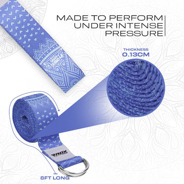 RDX F14 Sangle De Yoga AntidÃƒÂ©rapante En Coton Avec Boucle En D En Acier Inoxydable