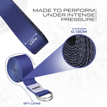 RDX F16 Sangle De Yoga AntidÃ©rapante En Coton Avec Boucle En D En Acier Inoxydable