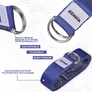 RDX F16 Sangle De Yoga AntidÃ©rapante En Coton Avec Boucle En D En Acier Inoxydable